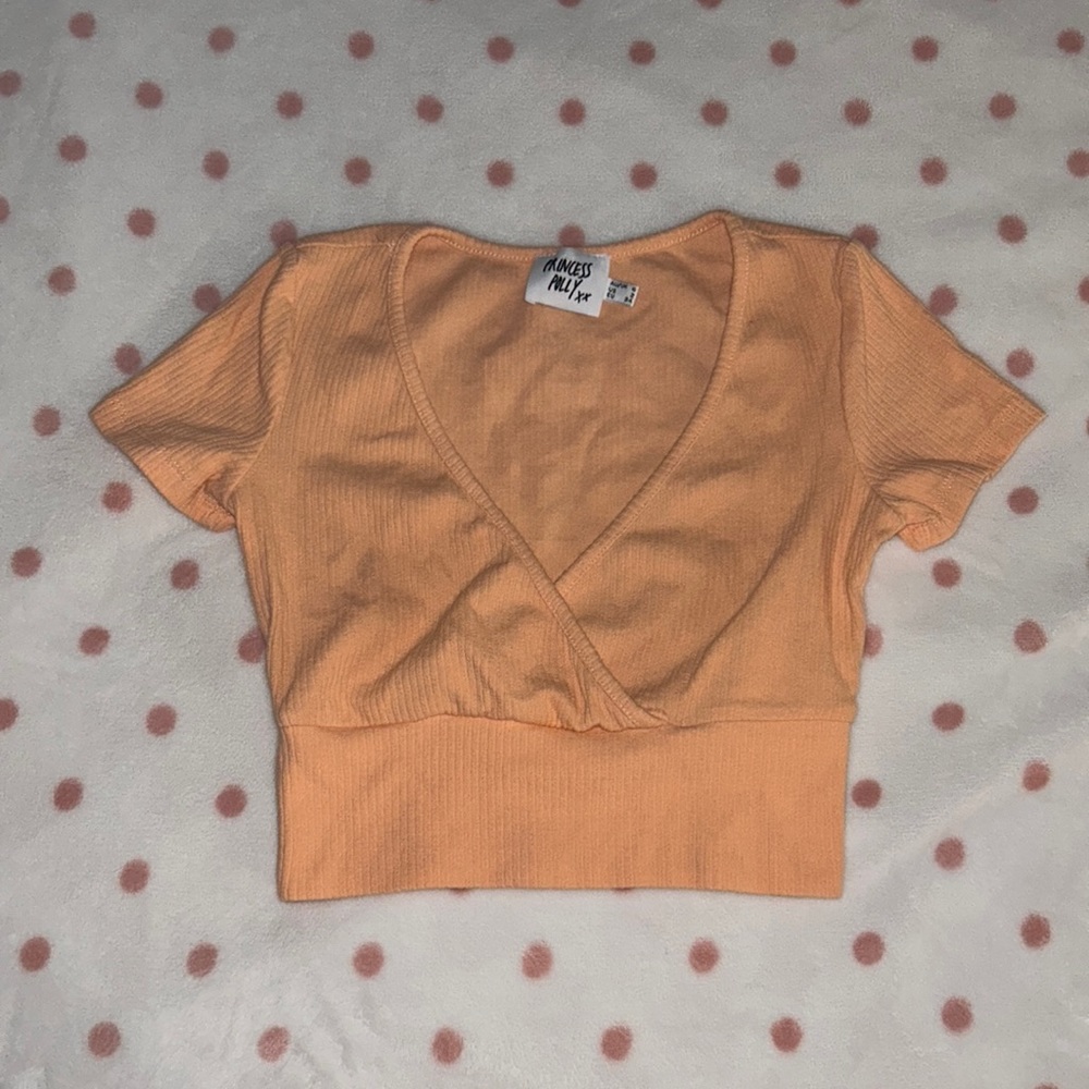 Princess Polly Peach Crop Top